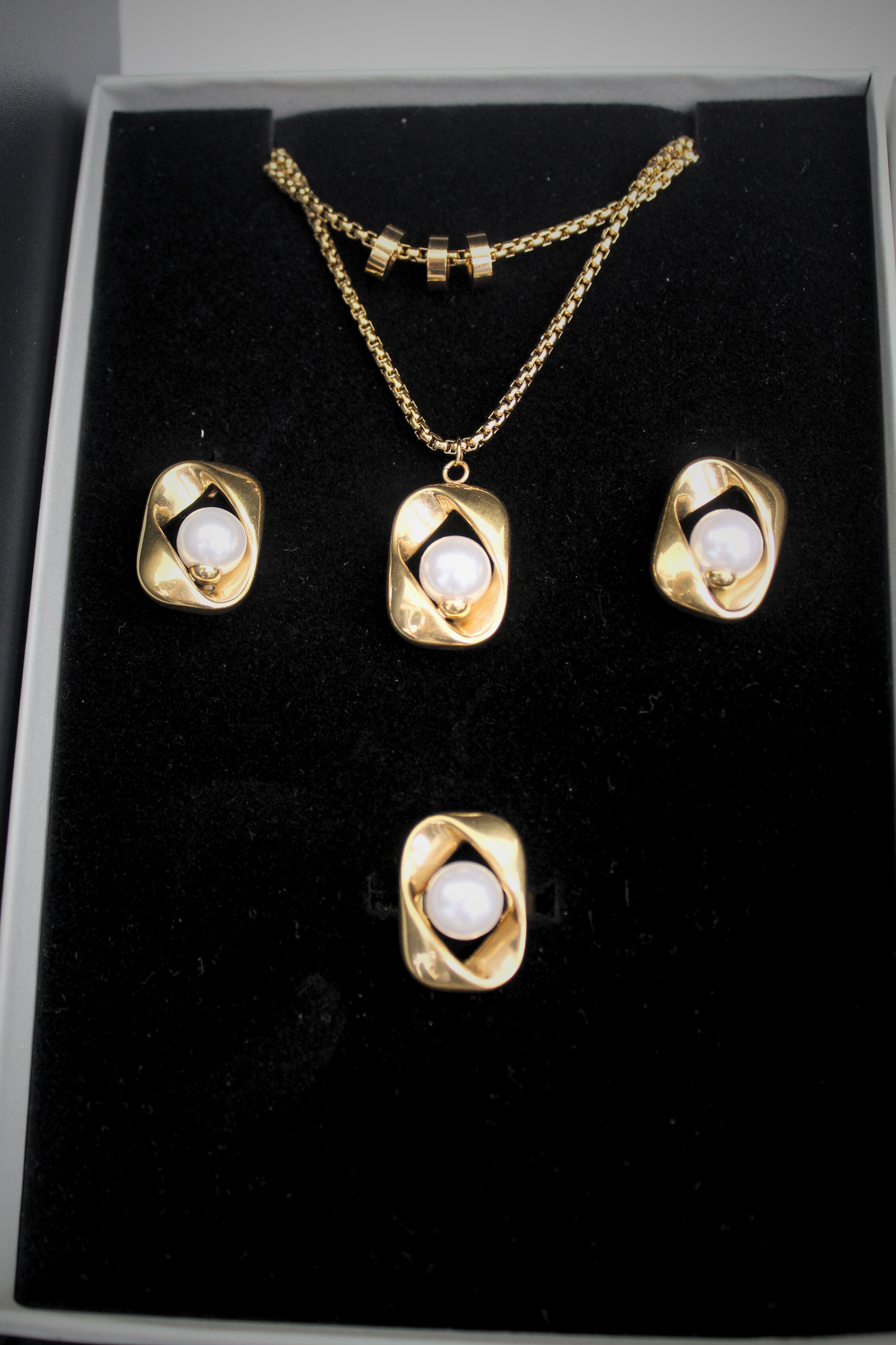 Conjunto de 3 Peças com Pérola