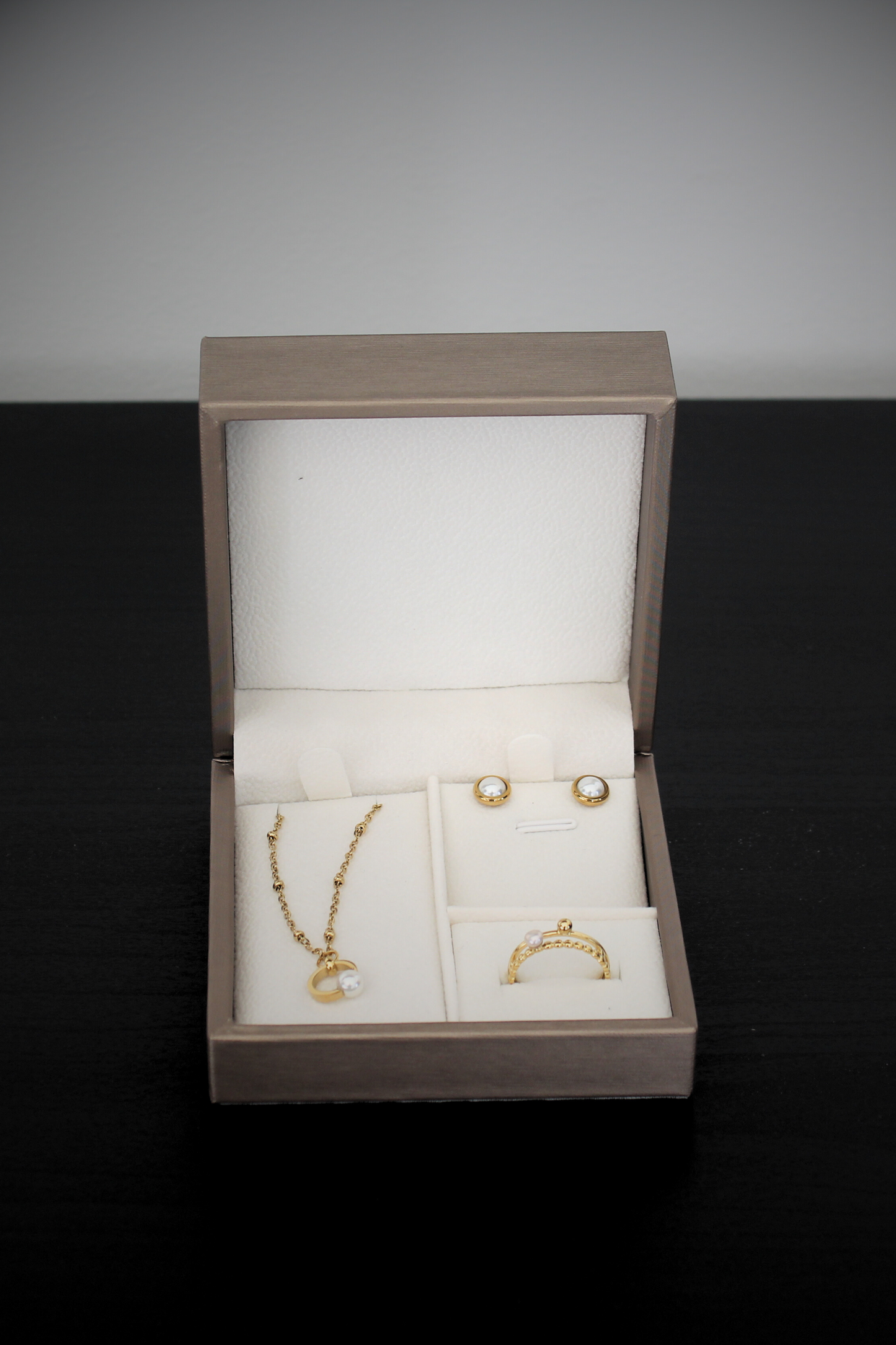 Conjunto Elegance Pérola – 3 Peças em Aço Inoxidável
