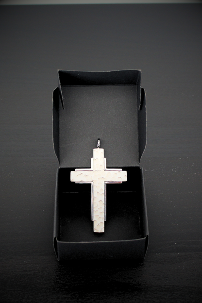 Pingente Cruz com Detalhe Marmorizado