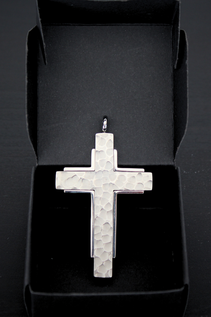 Pingente Cruz com Detalhe Marmorizado